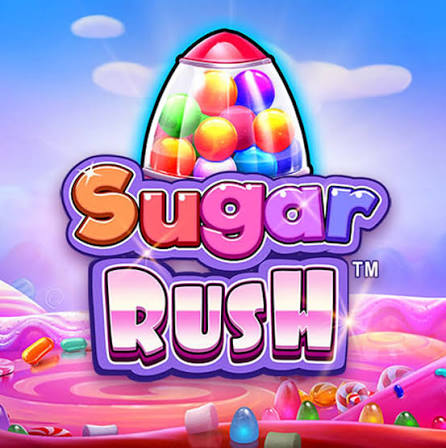 Sugar Rush slot da Pragmatic Play com símbolos de doces coloridos em grade 7x7